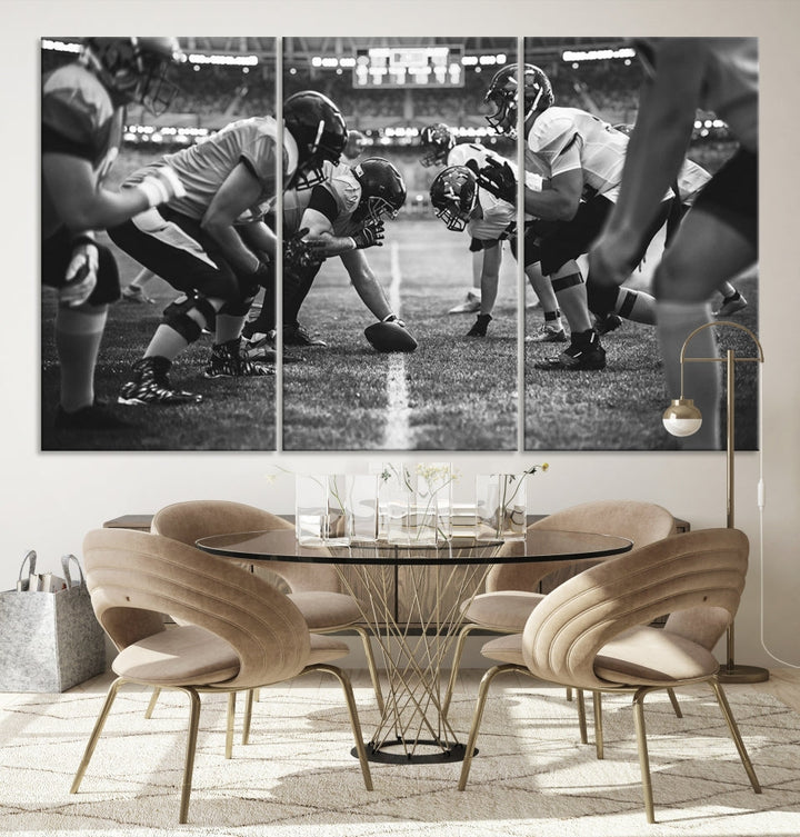 American Football Wall Art Canvas Print, Stadium Sport Wall Art Print