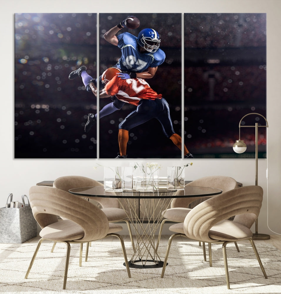 American Football Wall Art Canvas Print, Stadium Sport Wall Art Print