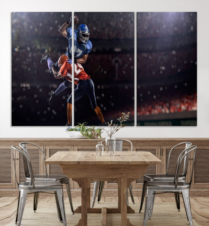 American Football Wall Art Canvas Print, Stadium Sport Wall Art Print