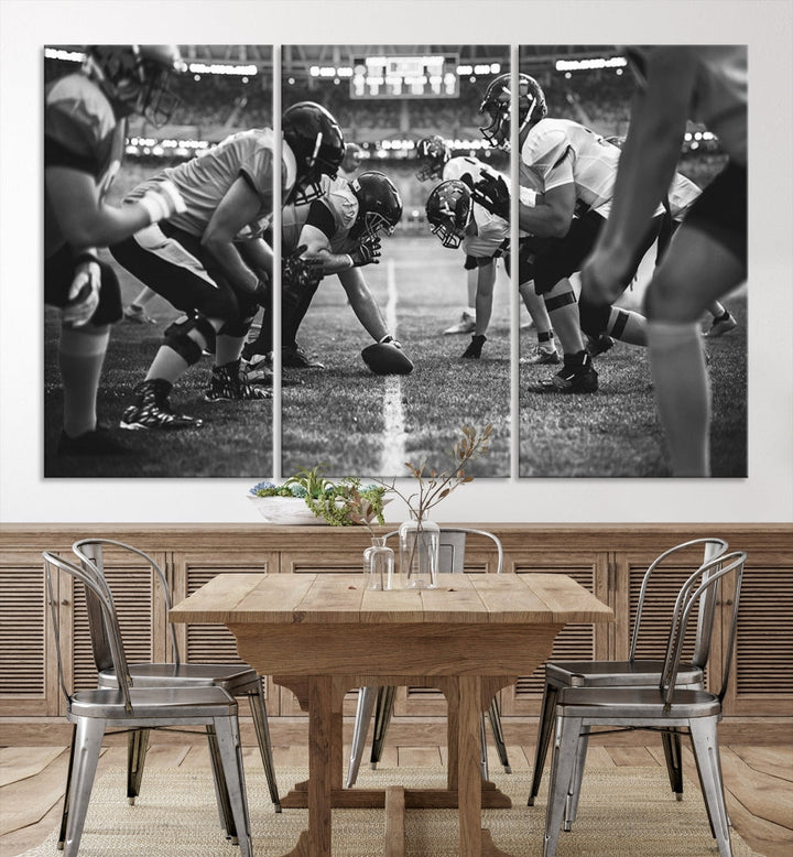 American Football Wall Art Canvas Print, Stadium Sport Wall Art Print