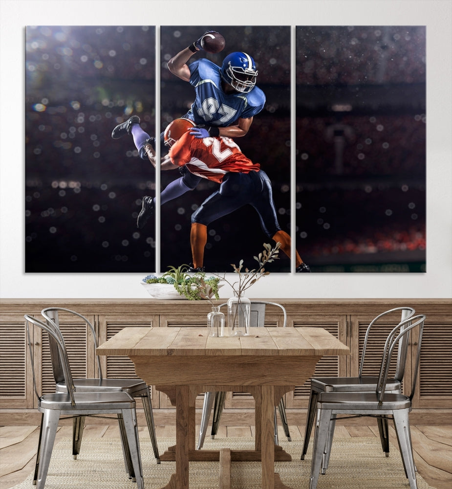 American Football Wall Art Canvas Print, Stadium Sport Wall Art Print