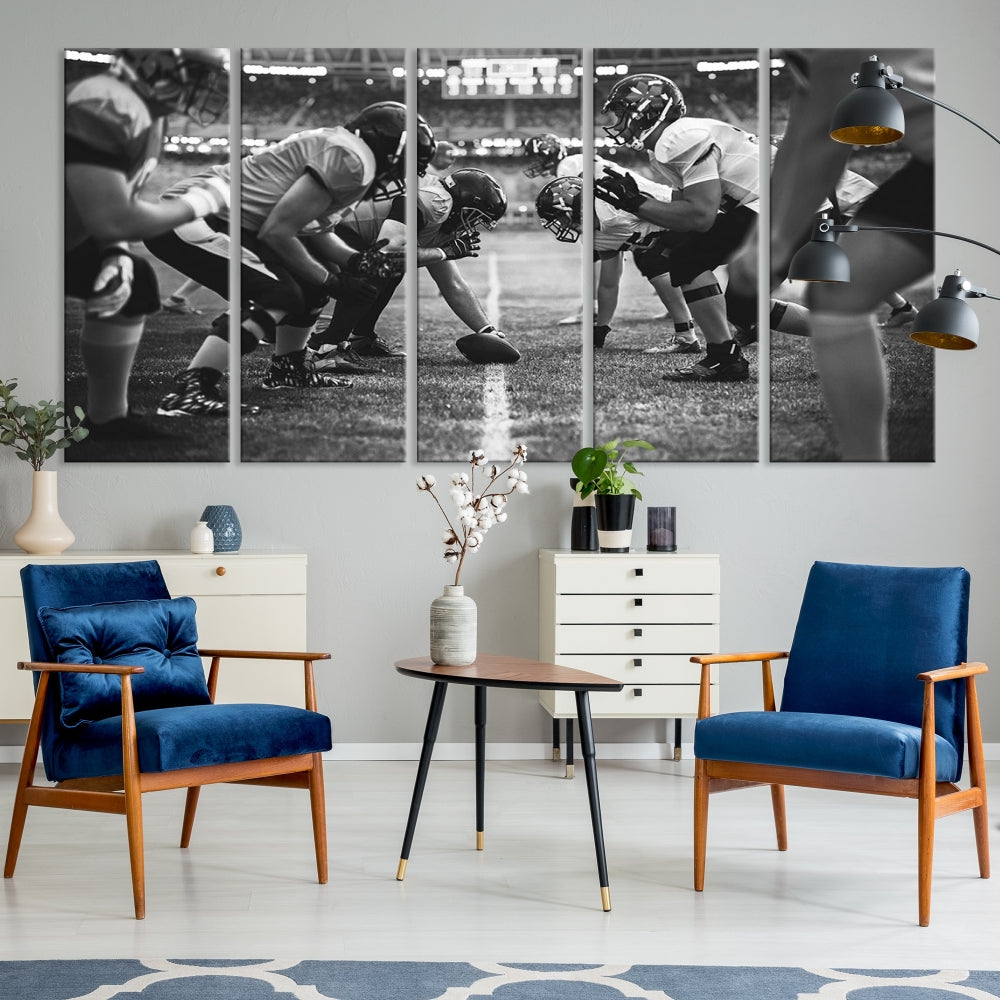 American Football Wall Art Canvas Print, Stadium Sport Wall Art Print