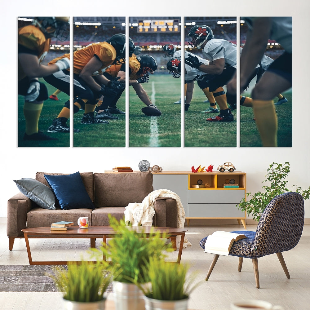 American Football Wall Art Canvas Print, Stadium Sport Wall Art Print