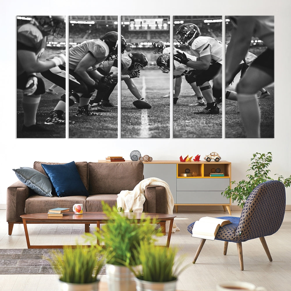 American Football Wall Art Canvas Print, Stadium Sport Wall Art Print