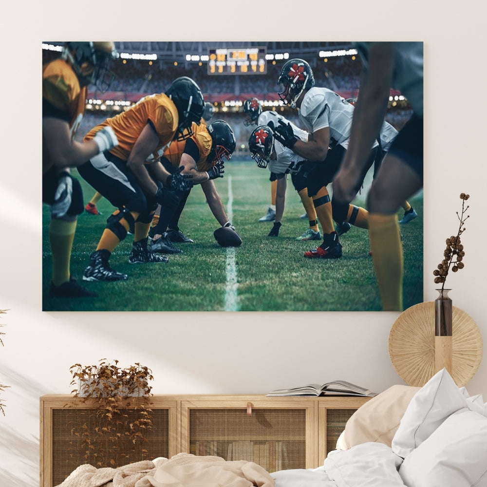 American Football Wall Art Canvas Print, Stadium Sport Wall Art Print