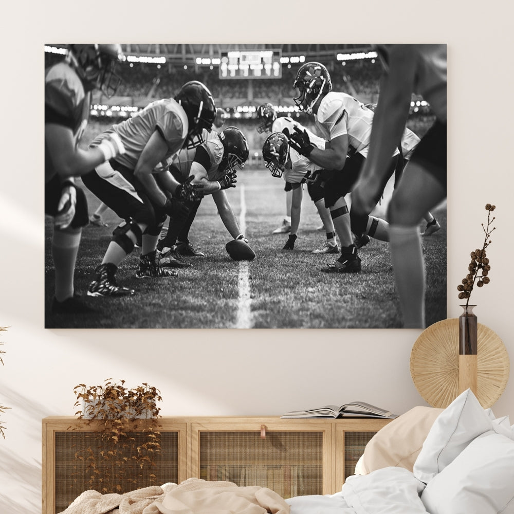 American Football Wall Art Canvas Print, Stadium Sport Wall Art Print