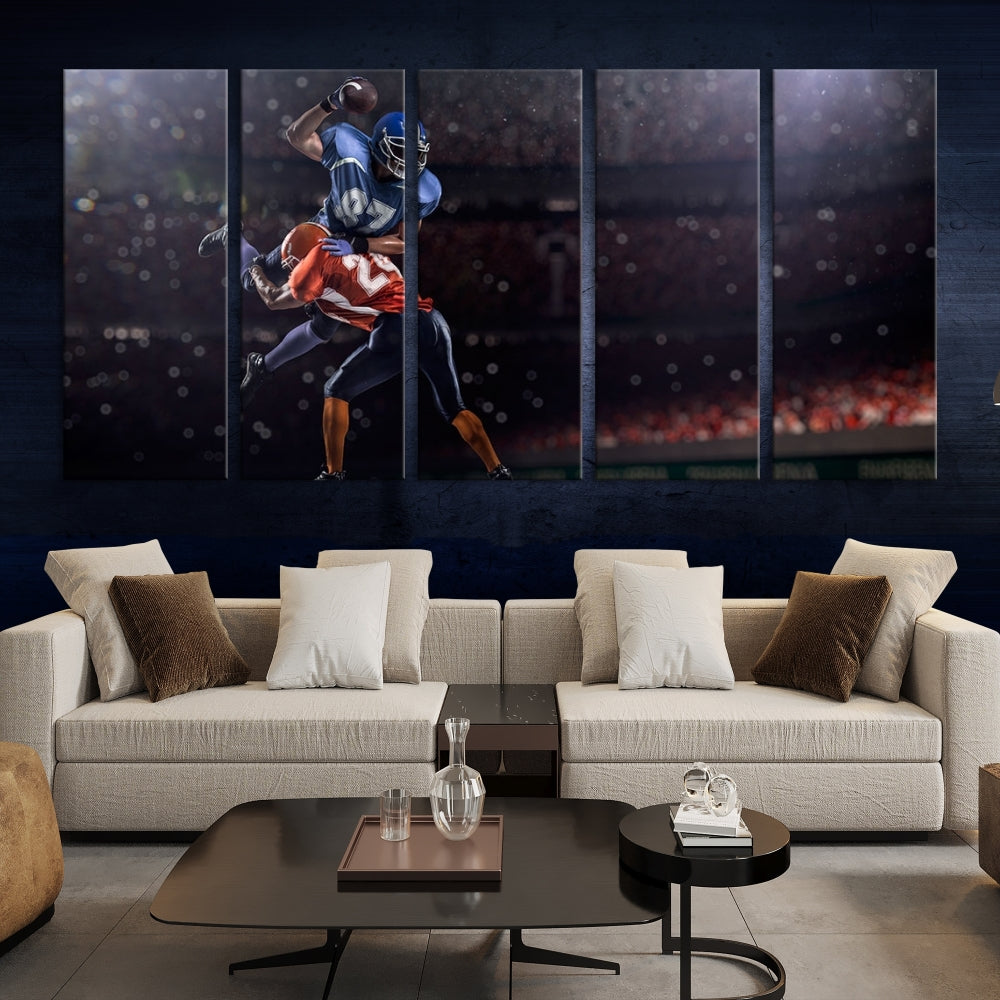 American Football Wall Art Canvas Print, Stadium Sport Wall Art Print