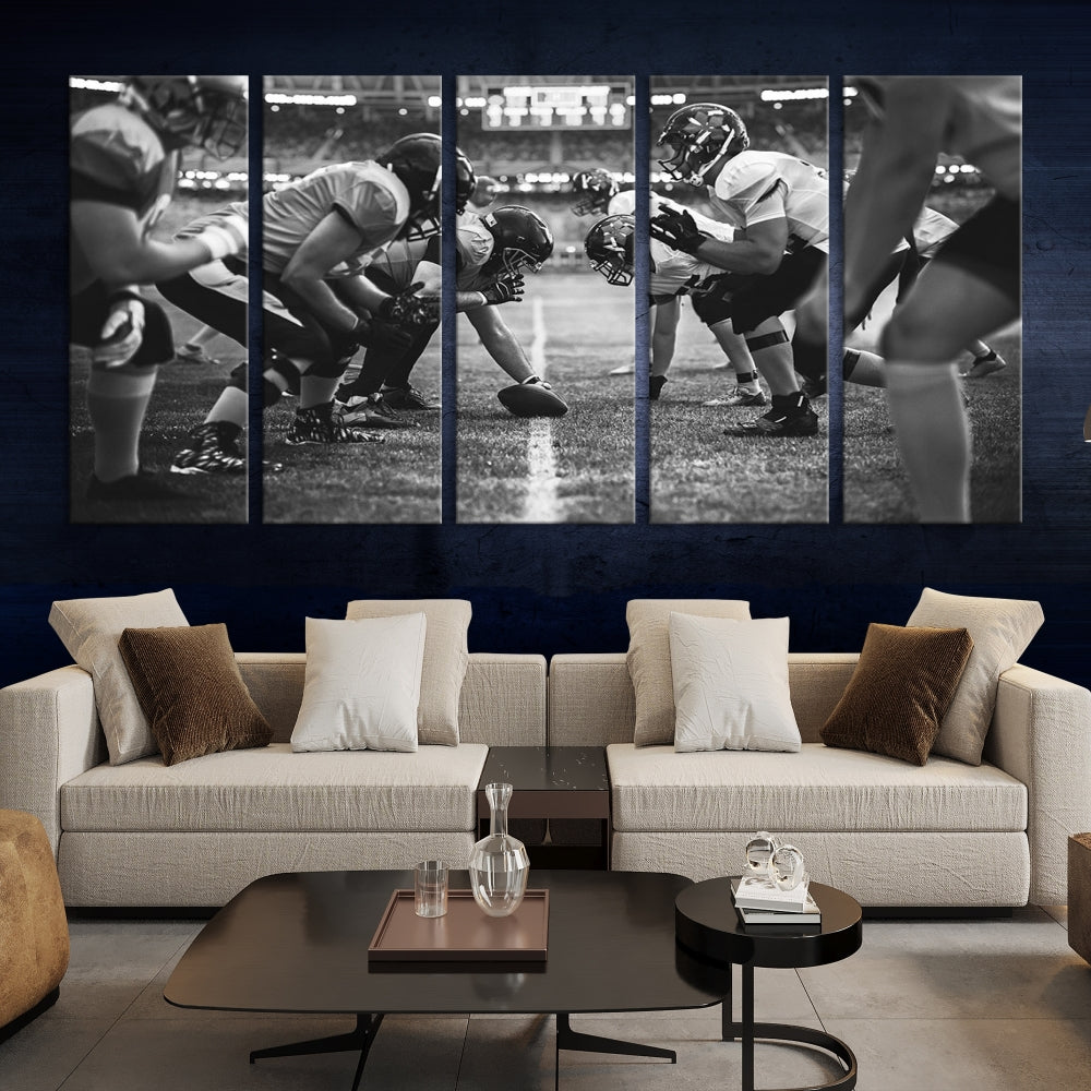 American Football Wall Art Canvas Print, Stadium Sport Wall Art Print