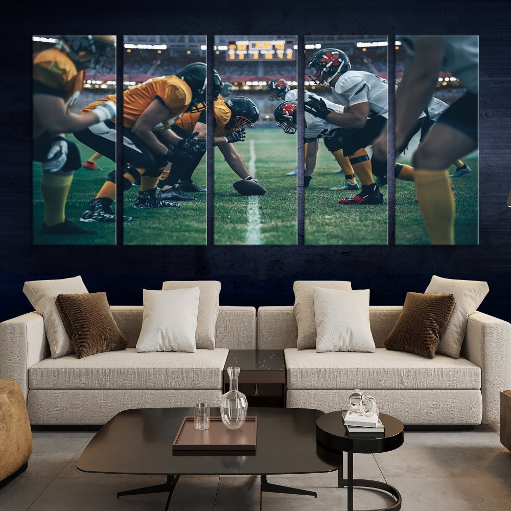 American Football Wall Art Canvas Print, Stadium Sport Wall Art Print