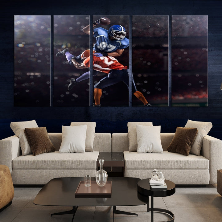 American Football Wall Art Canvas Print, Stadium Sport Wall Art Print