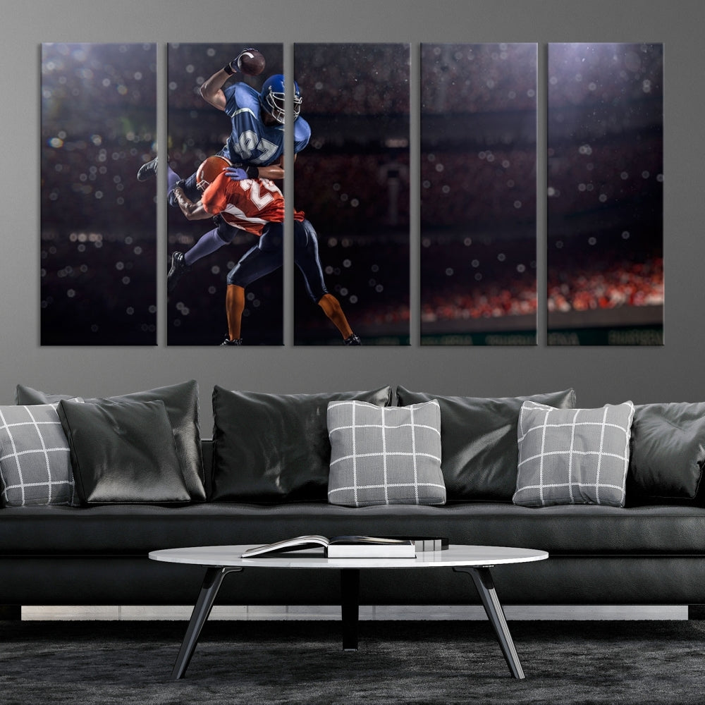 American Football Wall Art Canvas Print, Stadium Sport Wall Art Print