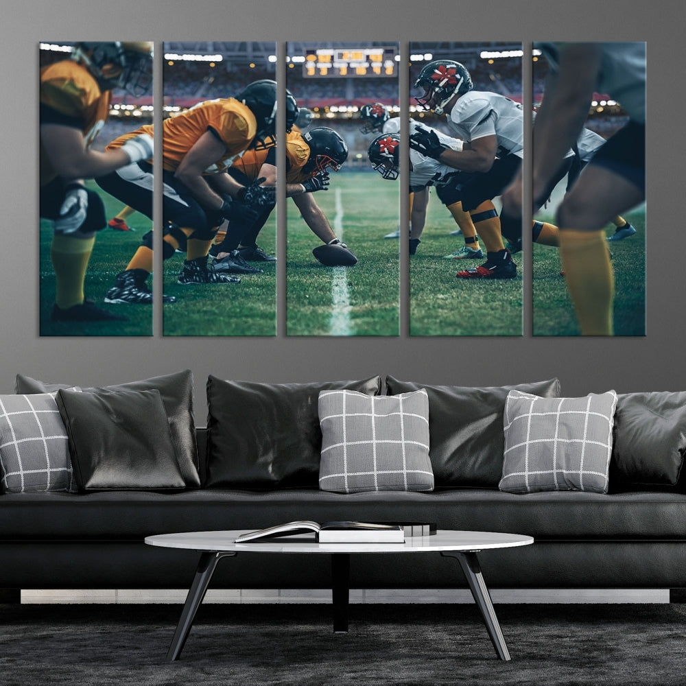 American Football Wall Art Canvas Print, Stadium Sport Wall Art Print