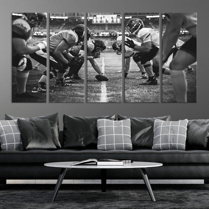 American Football Wall Art Canvas Print, Stadium Sport Wall Art Print