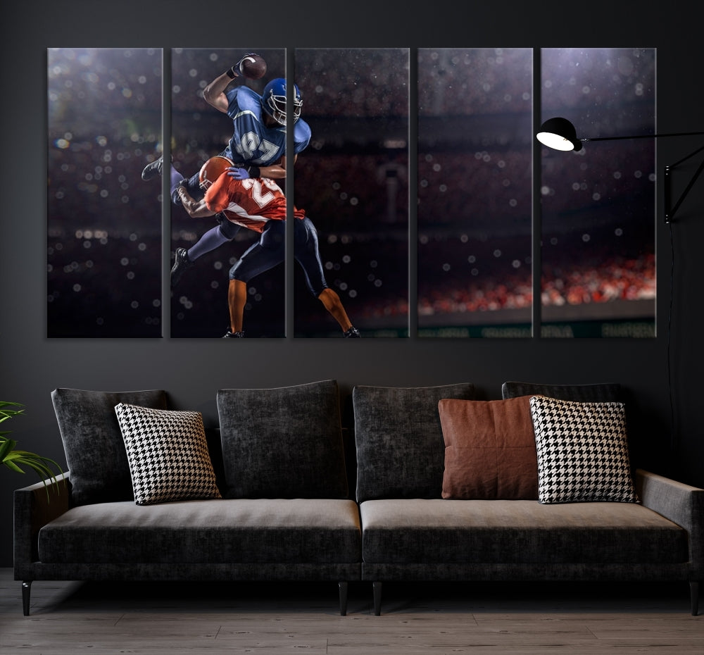 American Football Wall Art Canvas Print, Stadium Sport Wall Art Print