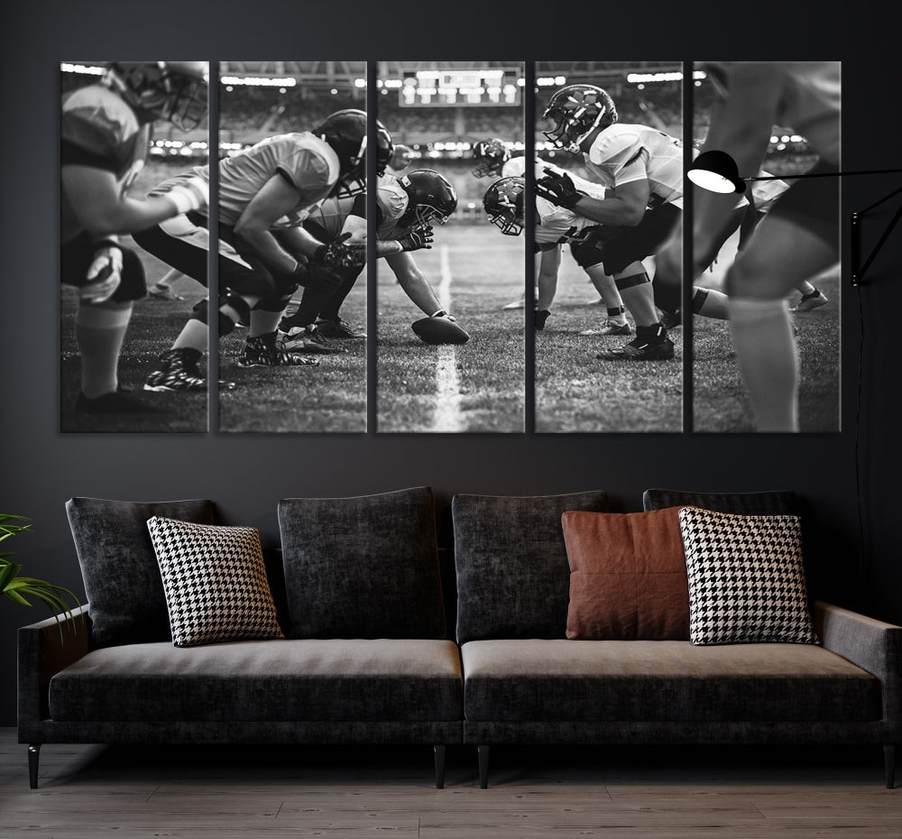 American Football Wall Art Canvas Print, Stadium Sport Wall Art Print