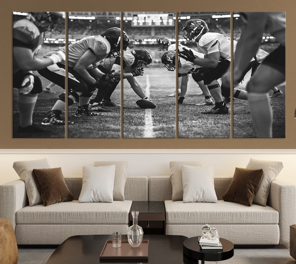 American Football Wall Art Canvas Print, Stadium Sport Wall Art Print