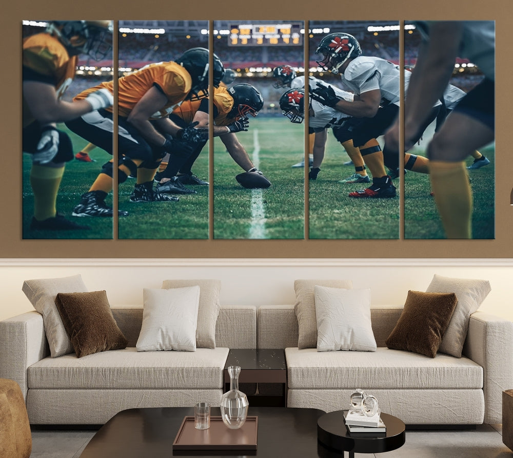 American Football Wall Art Canvas Print, Stadium Sport Wall Art Print