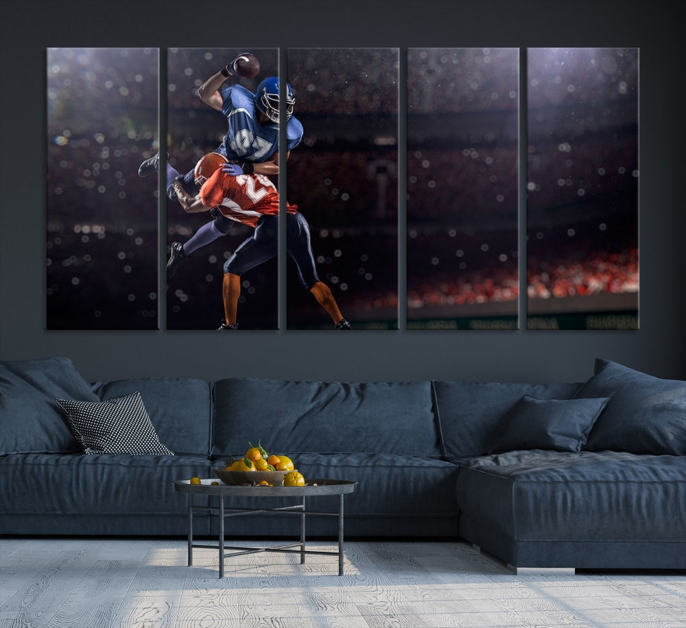 American Football Wall Art Canvas Print, Stadium Sport Wall Art Print