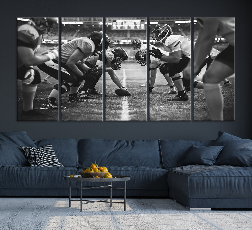 American Football Wall Art Canvas Print, Stadium Sport Wall Art Print