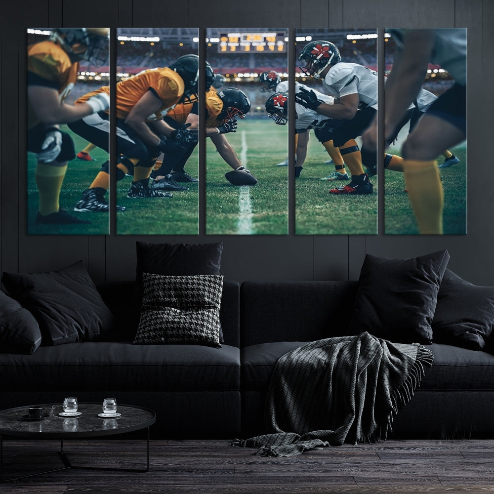 American Football Wall Art Canvas Print, Stadium Sport Wall Art Print