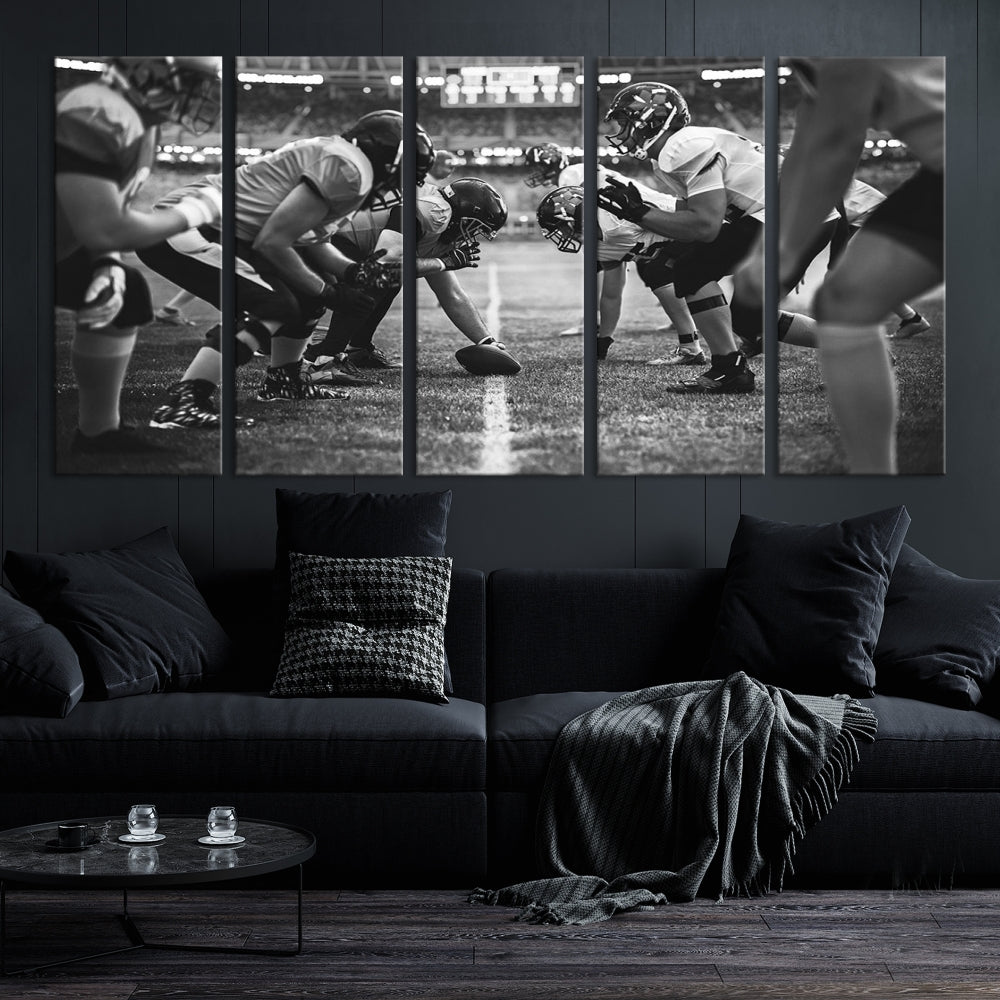 American Football Wall Art Canvas Print, Stadium Sport Wall Art Print