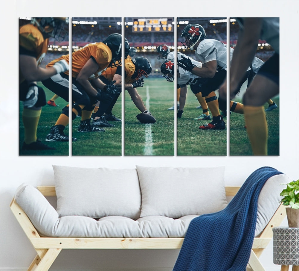 American Football Wall Art Canvas Print, Stadium Sport Wall Art Print