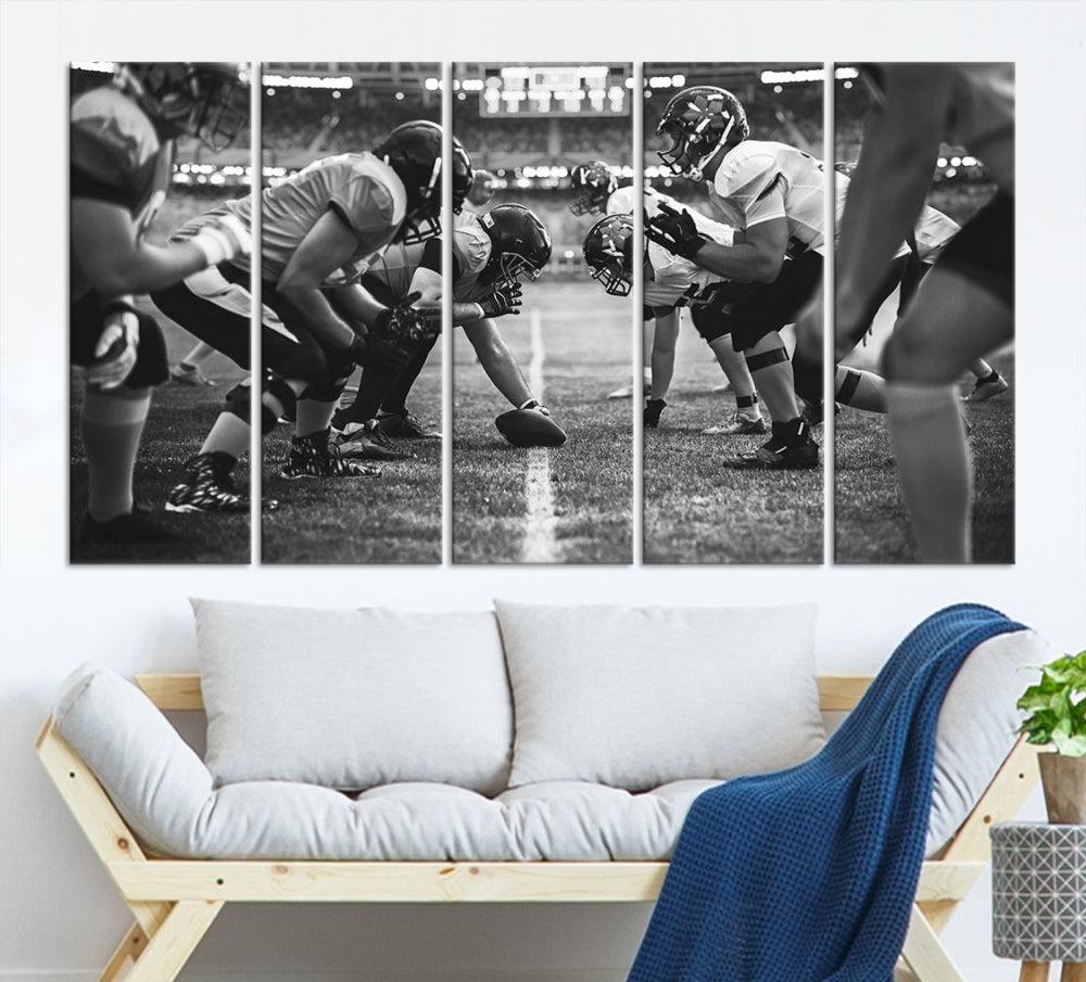 American Football Wall Art Canvas Print, Stadium Sport Wall Art Print