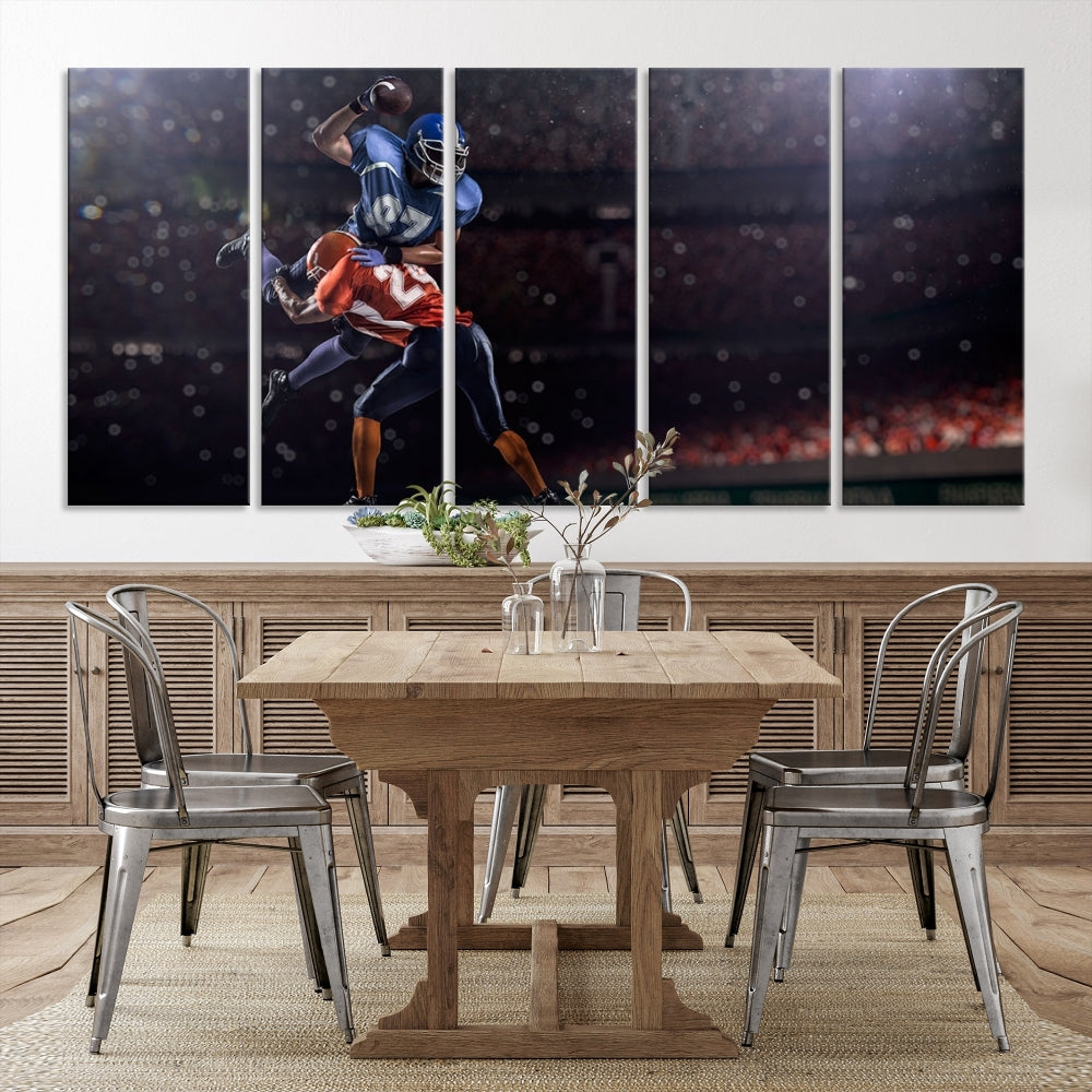 American Football Wall Art Canvas Print, Stadium Sport Wall Art Print