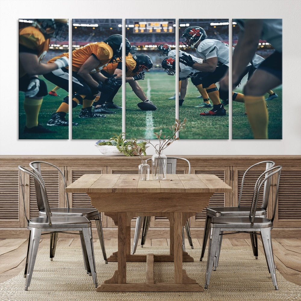 American Football Wall Art Canvas Print, Stadium Sport Wall Art Print