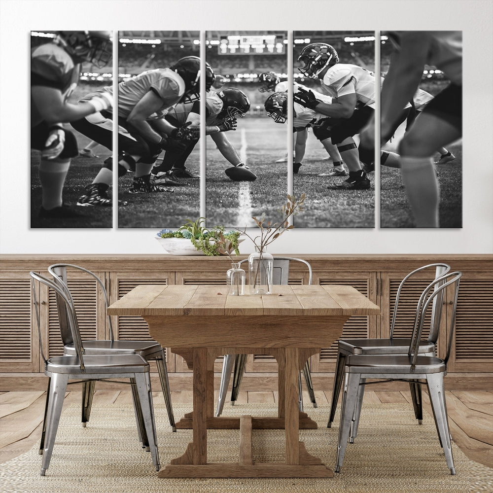 American Football Wall Art Canvas Print, Stadium Sport Wall Art Print