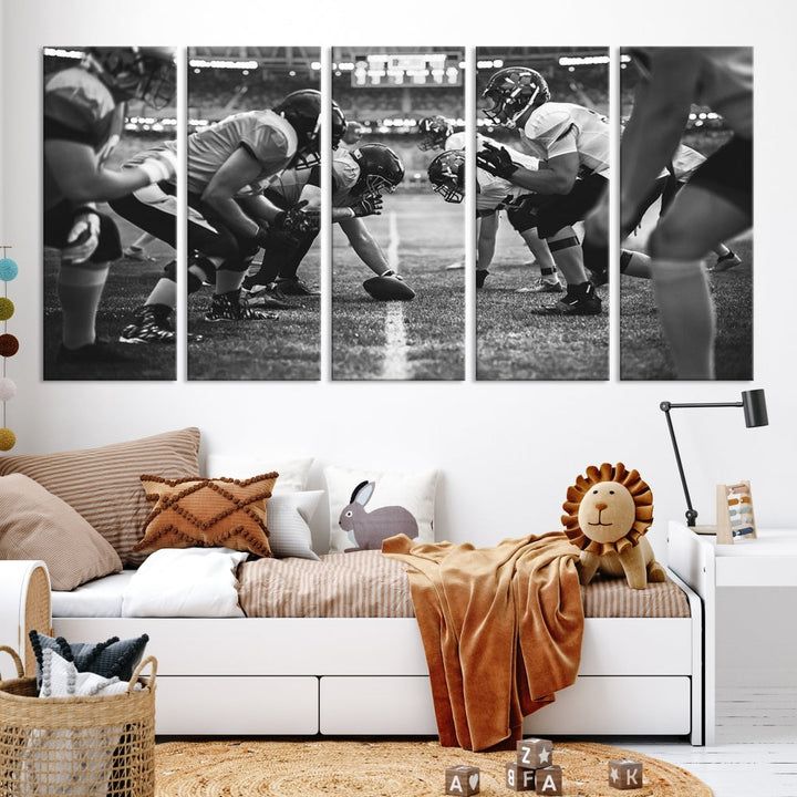 American Football Wall Art Canvas Print, Stadium Sport Wall Art Print