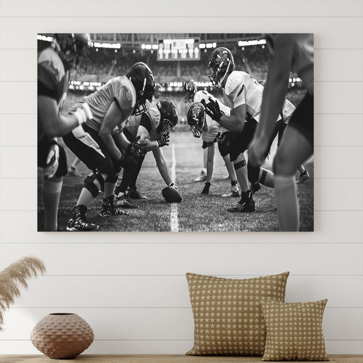 American Football Wall Art Canvas Print, Stadium Sport Wall Art Print