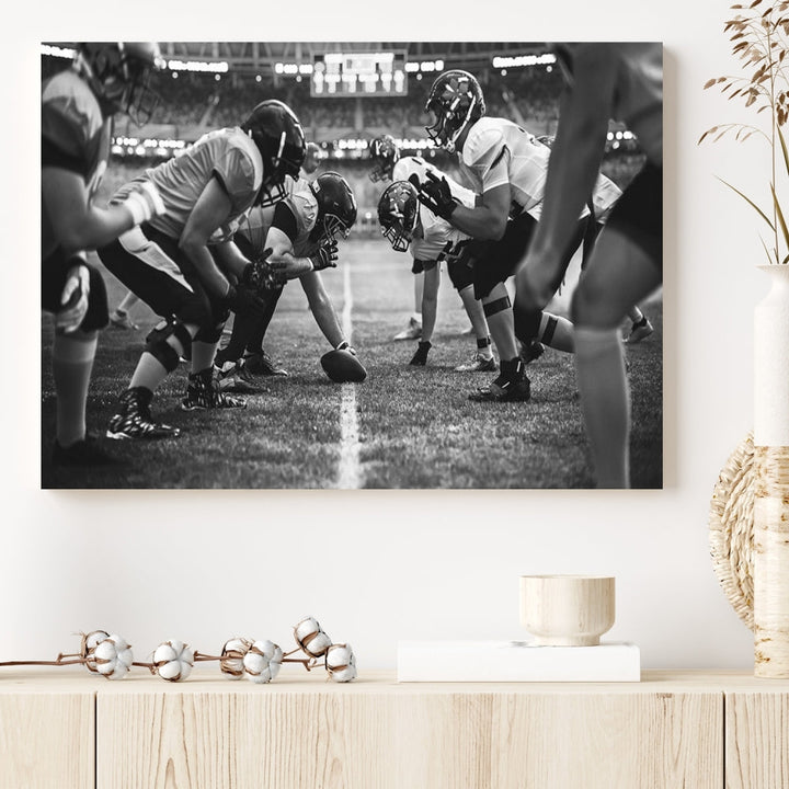 American Football Wall Art Canvas Print, Stadium Sport Wall Art Print