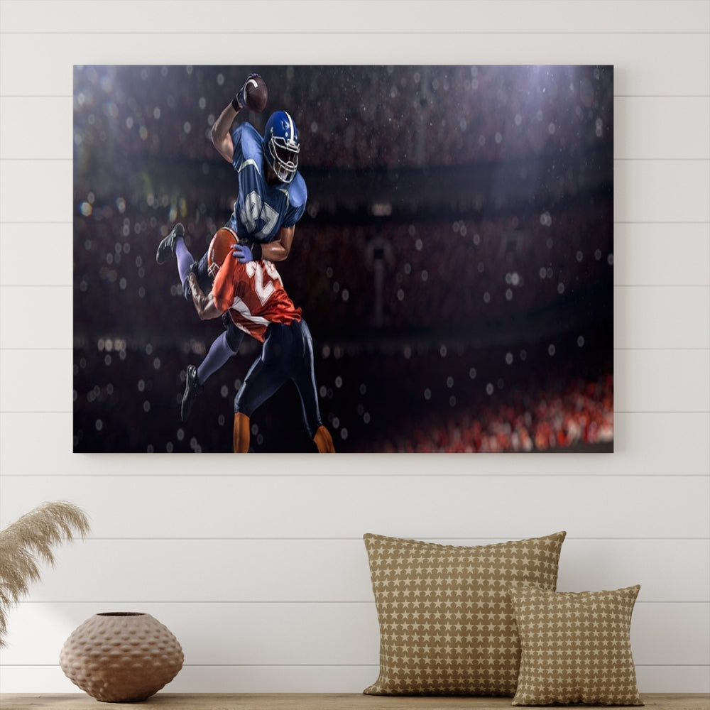 American Football Wall Art Canvas Print, Stadium Sport Wall Art Print