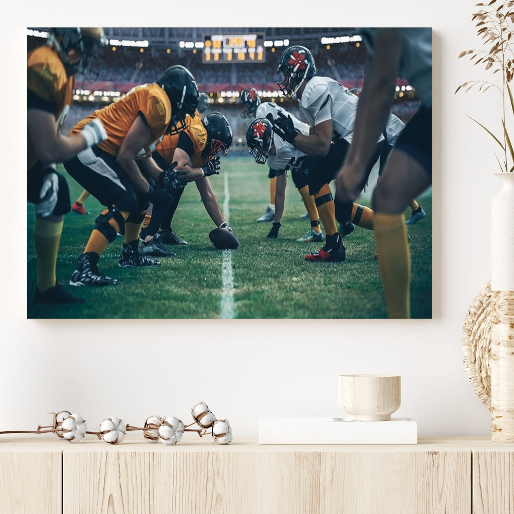 American Football Wall Art Canvas Print, Stadium Sport Wall Art Print