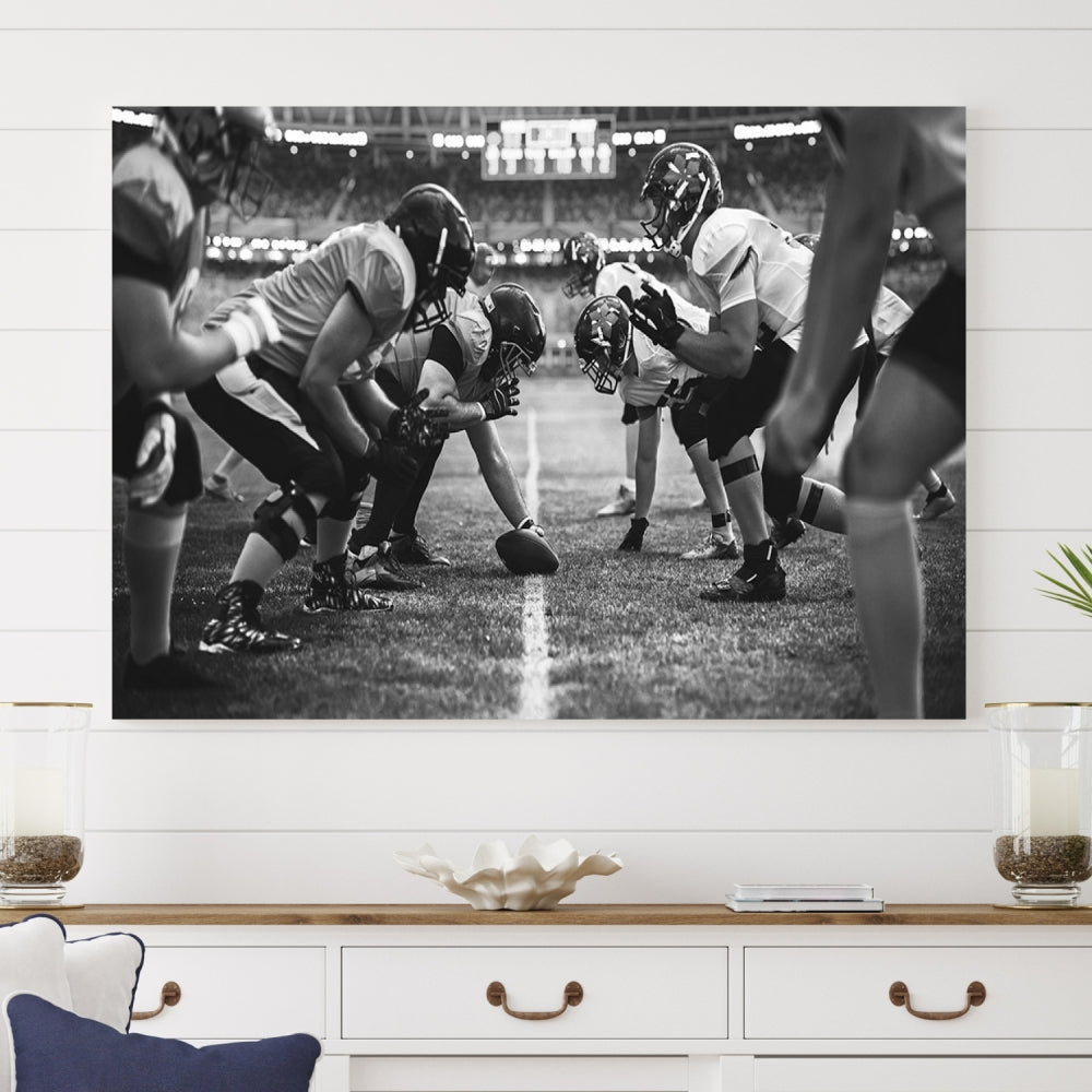 American Football Wall Art Canvas Print, Stadium Sport Wall Art Print