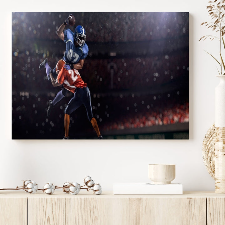 American Football Wall Art Canvas Print, Stadium Sport Wall Art Print