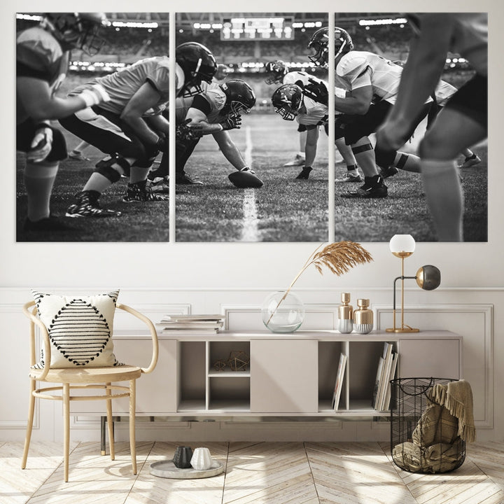 American Football Wall Art Canvas Print, Stadium Sport Wall Art Print