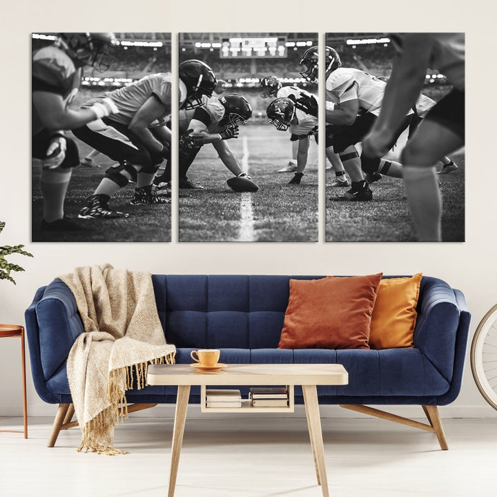 American Football Wall Art Canvas Print, Stadium Sport Wall Art Print