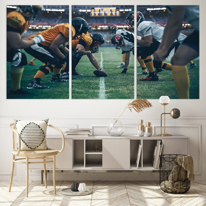 American Football Wall Art Canvas Print, Stadium Sport Wall Art Print