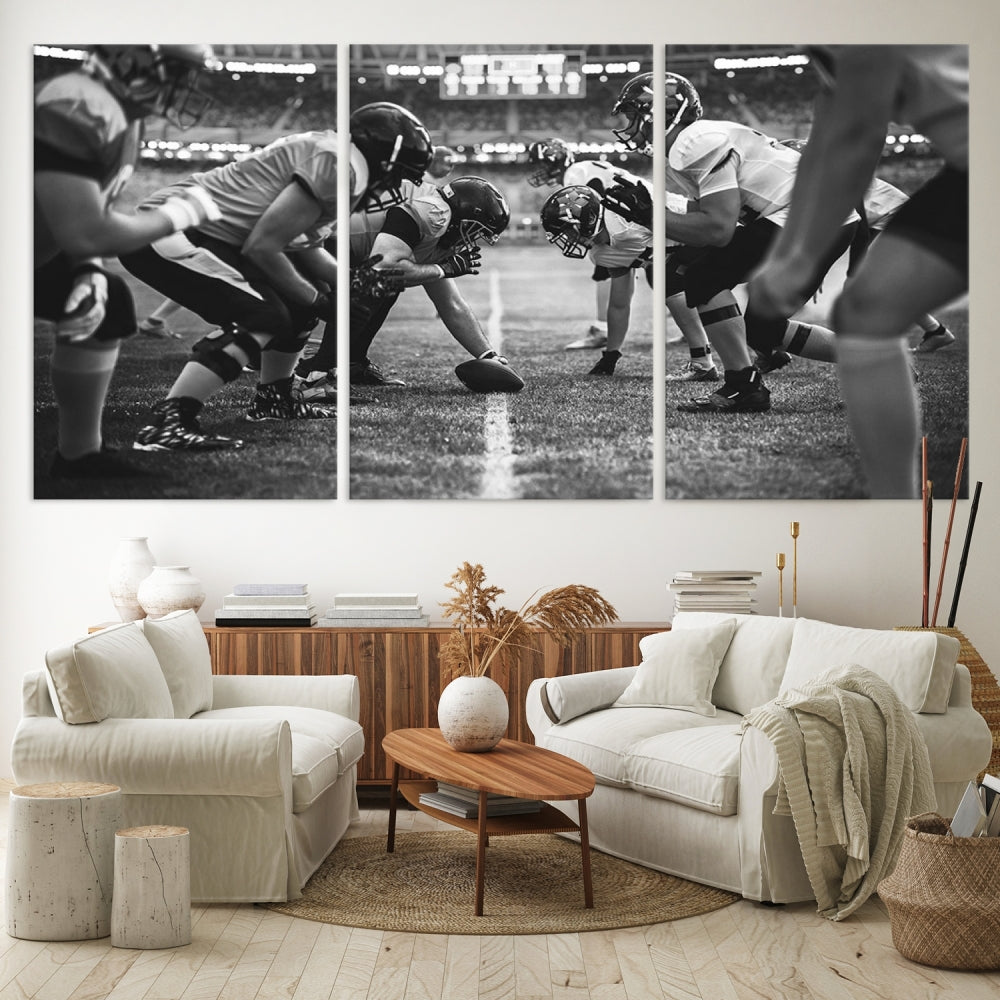 American Football Wall Art Canvas Print, Stadium Sport Wall Art Print