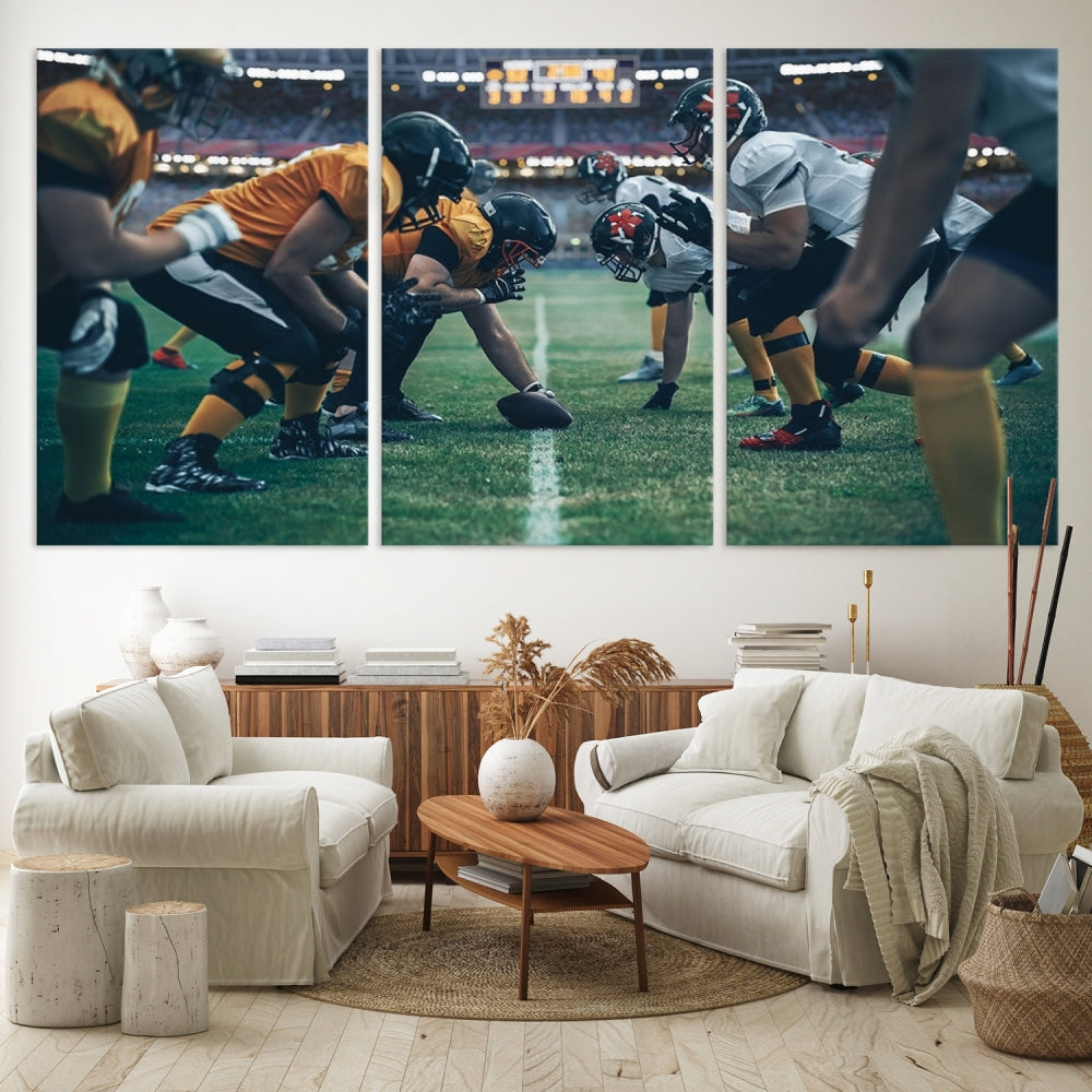 American Football Wall Art Canvas Print, Stadium Sport Wall Art Print