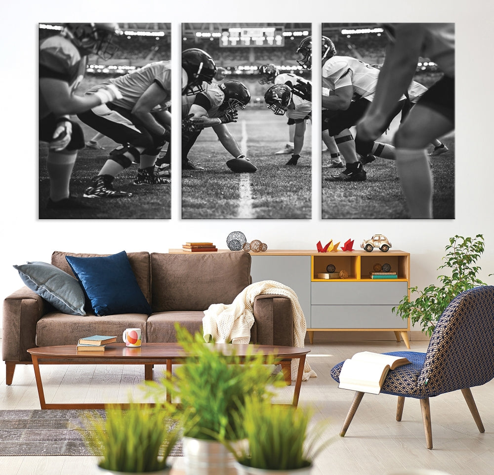 American Football Wall Art Canvas Print, Stadium Sport Wall Art Print