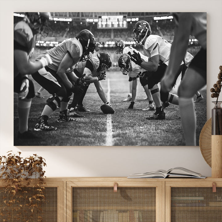 American Football Wall Art Canvas Print, Stadium Sport Wall Art Print