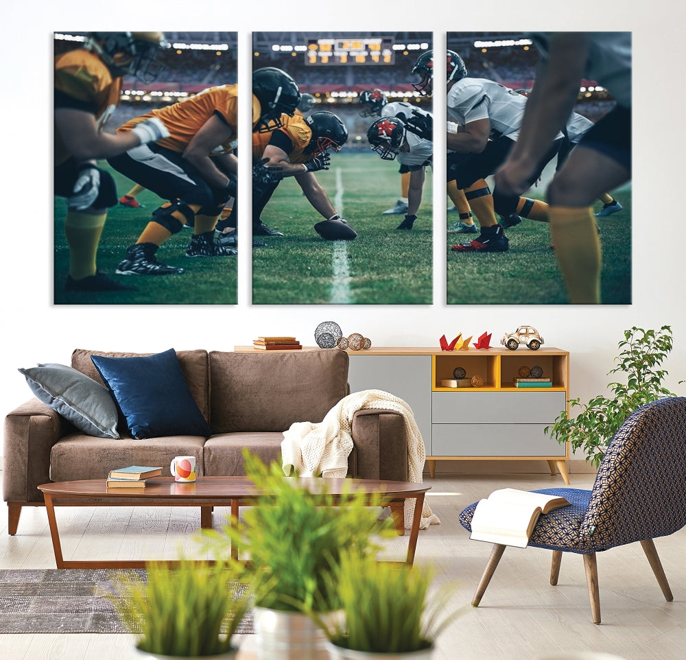 American Football Wall Art Canvas Print, Stadium Sport Wall Art Print