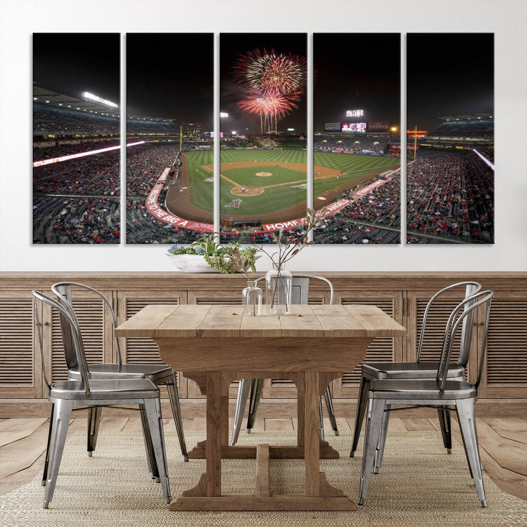 Angel Stadium in Los Angeles Stadium Wall Art Canvas Print