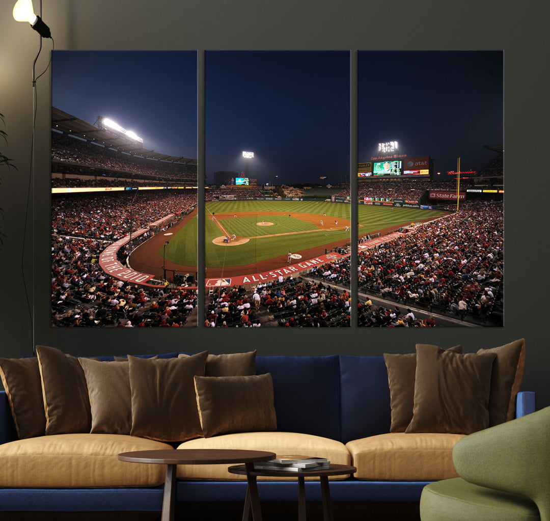 Angel Stadium Los Angeles American Major League Baseball Wall Art Canvas Print