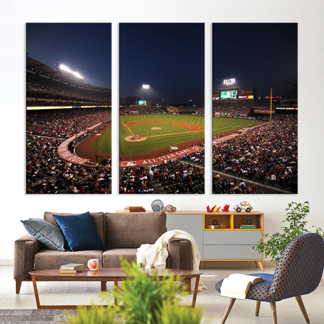 Angel Stadium Los Angeles American Major League Baseball Wall Art Canvas Print