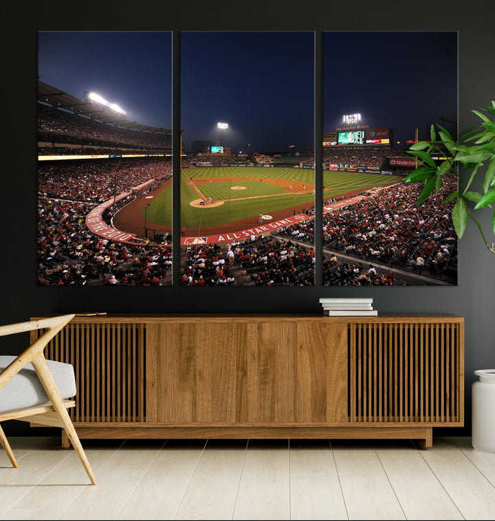 Angel Stadium Los Angeles American Major League Baseball Wall Art Canvas Print