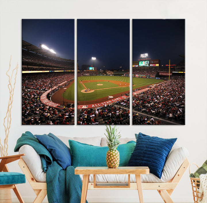 Angel Stadium Los Angeles American Major League Baseball Wall Art Canvas Print